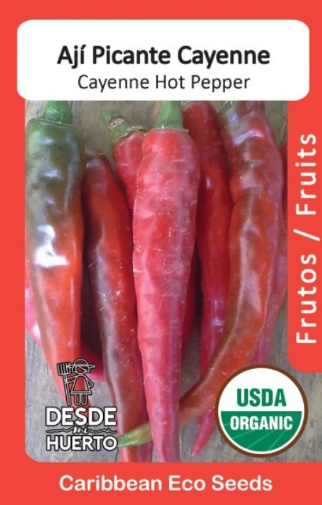 Aji Picante \ Spicy Pepper "Cayenne" (Paquete (60 semillas aprox))